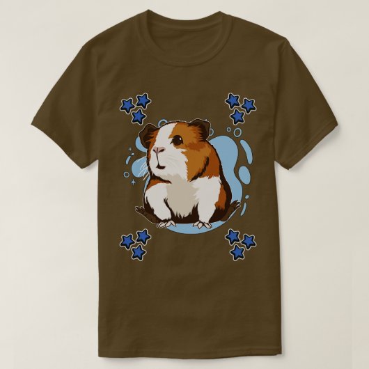 ブルーデザインギニアピグ Tシャツ (デザイン正面)