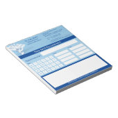 ブルーデザインホワイト3Dカドゥセウスメディカルアポイントメント ノートパッド (アングル)