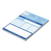 ブルーデザインホワイト3Dカドゥセウスメディカルアポイントメント ノートパッド (回転)