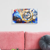 ブルーデザイン キャンバスプリント (インサイチュ (リビング))