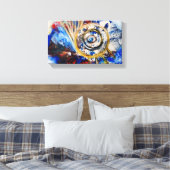 ブルーデザイン キャンバスプリント (インサイチュ (寝室))