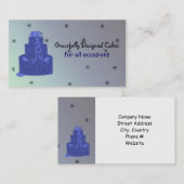 ブルーデザイ王室のナーケーキ 名刺 (正面/裏面)