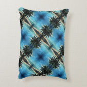 ブルーデジタカリブのルアートタイル模様 アクセントクッション (裏面(縦))