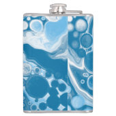 ブルーデジタパーソナライズされたル流体アートマーブル フラスク (裏面)