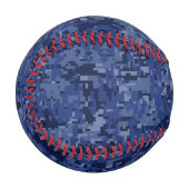 ブルーデジタルカモフラージデコール 野球ボール (正面左)