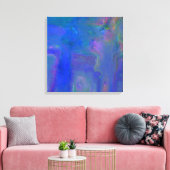 ブルーデジタル抽象芸術キャンバスラッププリント キャンバスプリント (インサイチュ (リビング))