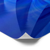 ブルーデジタル抽象芸術絵画のポスター ポスター (角)