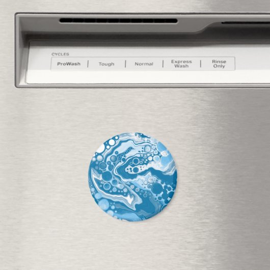 ブルーデジタル流体大理石の注絵画流のセル マグネット (インサイチュ (食洗機))