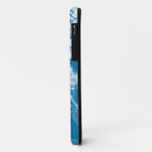 ブルーデジタル流体大理石の注絵画流のセル Case-Mate iPhoneケース (裏面/左)