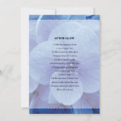 ブルーデジタル葬儀祈りの言葉カードテンプレート (裏面)