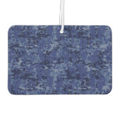 ブルーデジタル迷彩柄にクロムのような癌サイン カーエアーフレッシュナー (裏面)