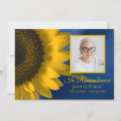 ブルーデスアニバーサリーに黄色のひまわり 招待状 (正面)