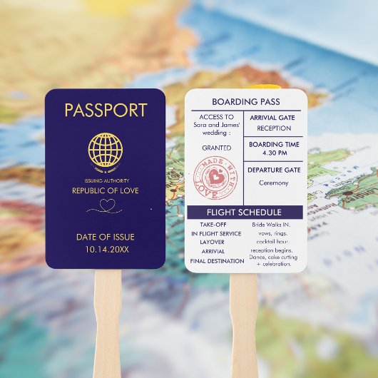 ブルーデスティナユニークント結婚式パスポートプログラム ハンドファン