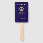 ブルーデスティナユニークント結婚式パスポートプログラム ハンドファン (正面)