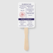 ブルーデスティナユニークント結婚式パスポートプログラム ハンドファン (裏面)