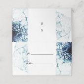 ブルーデスティナ航海のントウェディングフォールディング プレイスカード (外部開封)