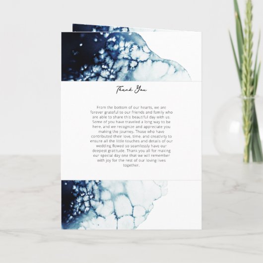 ブルーデスティナ航海のントウェディングフォールディング プログラム (裏面)