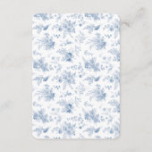 ブルーデトイレジュイ詳細カード招待状インサート エンクロージャーカード (裏面)