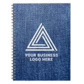 ブルーデニフェイクムジーンズモダンビジネスロゴ ノートブック (正面)