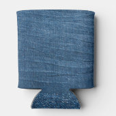 ブルーデニムのテクスチャークラシック:ジーンズ。 缶クーラー (裏面)