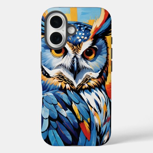 ブルーデニムのフクロウ Case-Mate iPhoneケース (裏面)