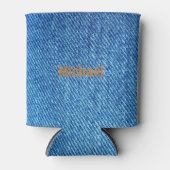 ブルーデニムの外観に名前を追加 缶クーラー (正面)