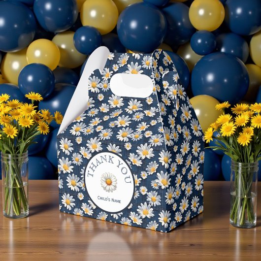 ブルーデニムの誕生日にひまわり フェイバーボックス