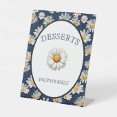 ブルーデニムの誕生日にひまわり 台座サイン (正面)