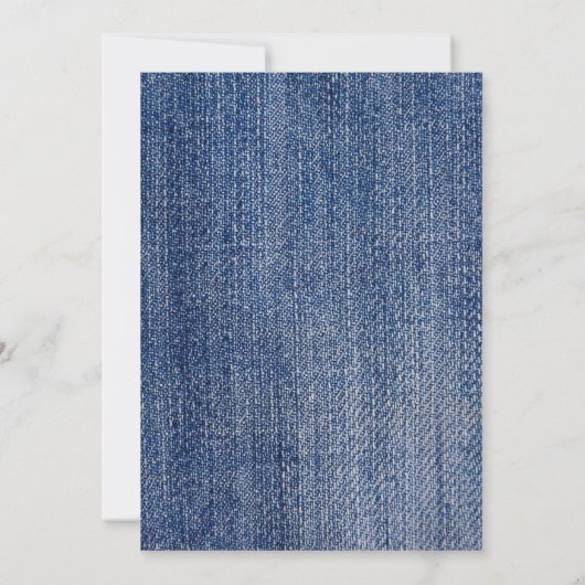 ブルーデニムカウボーイまたは女性のカーボーイ性別がパーティーを明かす 招待状 (裏面)