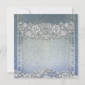 ブルーデニムジャン&ホワイトハートレースブライダルシャワー 招待状 (裏面)