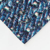 ブルーデニムジーンズのテクスチャの背景。 フリースブランケット (角)