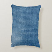 ブルーデニムジーンズのテクスチャを閉じる アクセントクッション (裏面(縦))