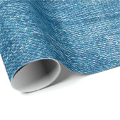 ブルーデニムジーンズのテクスチャーがクローズアップ。ブルーデニムジャン ラッピングペーパー (ロールコーナー)