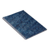 ブルーデニムジーンズのテクスチャー背景。 ノートブック (右側)