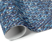 ブルーデニムジーンズのテクスチャー背景。 ラッピングペーパー (ロールコーナー)