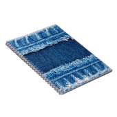 ブルーデニムジーンズの生地のテクスチャ ノートブック (右側)