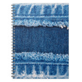 ブルーデニムジーンズの生地のテクスチャ ノートブック (正面)