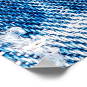 ブルーデニムジーンズの生地のテクスチャ ポスター (角)