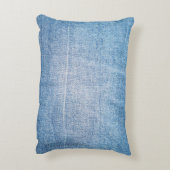 ブルーデニムジーンズの生地 アクセントクッション (裏面(縦))