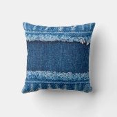 ブルーデニムジーンズの生地 クッション (裏面)