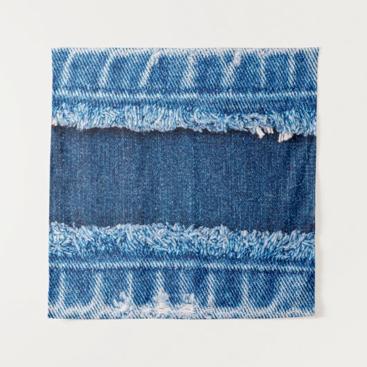 ブルーデニムジーンズの生地 タペストリー (正面)