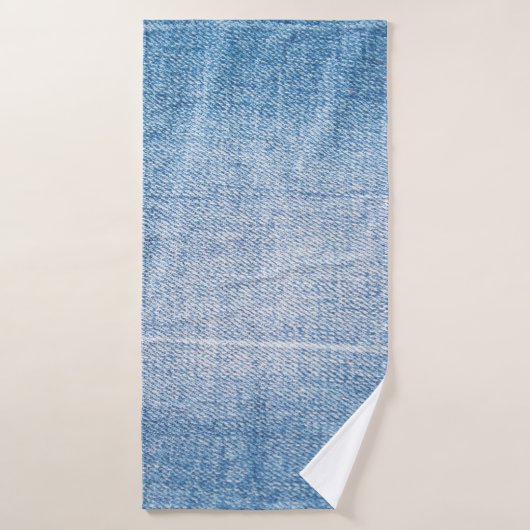 ブルーデニムジーンズの生地 バスタオル (バスタオル)