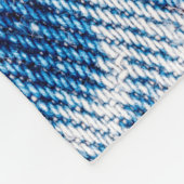 ブルーデニムジーンズの生地 フリースブランケット (角)