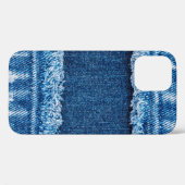 ブルーデニムジーンズの生地 Case-Mate iPhoneケース (裏面 (横))
