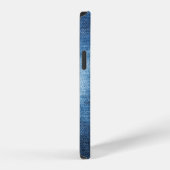 ブルーデニムジーンズの生地 iPhoneケース (右側面)