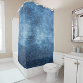ブルーデニムジーンズの質感 シャワーカーテン (インサイチュ)