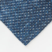 ブルーデニムジーンズの質感 フリースブランケット (角)