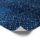 ブルーデニムジーンズの質感 ポスター (角)