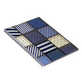 ブルーデニムパッチワーク ノートブック (右側)