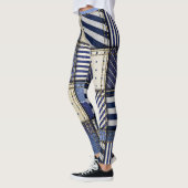 ブルーデニムパッチワーク レギンス (左)